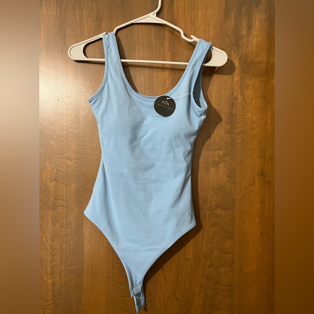 Klassy Network Swoop Neck Body Suit small